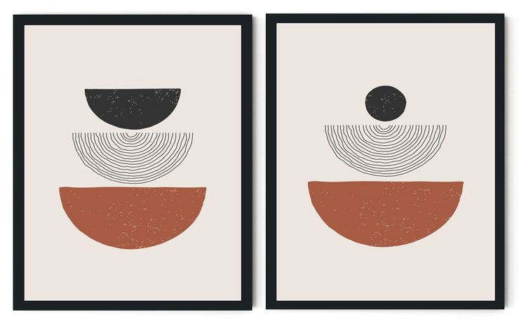 COLLECTIVE ABSTRACT DISC OF FRAMES WITH GLASS-SET OF 2