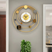ROTARY ANTIQUE GOLDEN METAL WALL CLOCK