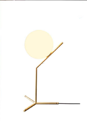 HOOP MILKY WHITE METAL TABLE LAMP