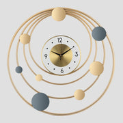 ROTARY ANTIQUE GOLDEN METAL WALL CLOCK