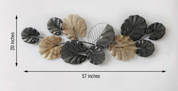 EFFLORESCENT BLACK AND BROWN METAL WALL DECOR
