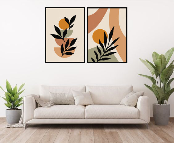 JILT ABSTRACT PICTURE FRAMES WITH GLASS- SET OF TWO