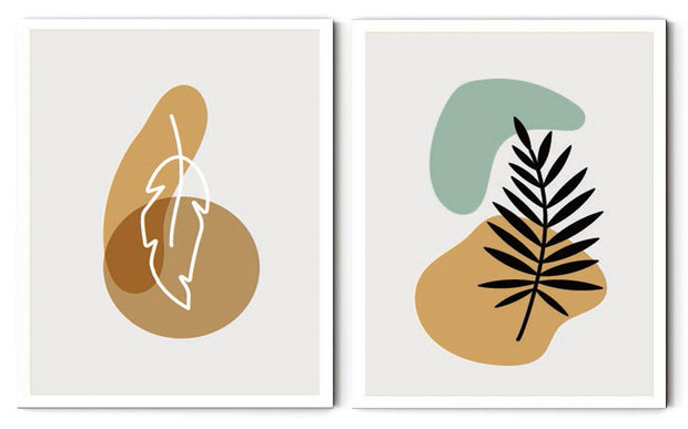 ADUMBRAL ABSTRACT PICTURE FRAMES WITH GLASS- SET OF 2