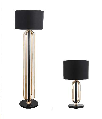BEWITCHING BLACK AND GOLDEN FLOOR LAMPS WITH A MODISH FINISH