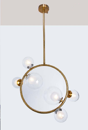 NOCHES DE AGOSTO METALIC GLASS CHANDELIER