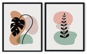 VERDUROUS ABSTRACT PICTURE FRAMES WITH GLASS- SET OF 2