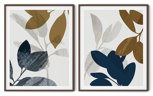 UNIQUE ABSTRACT PICTURE MODERN GRAPHICS FRAMES WITH GLASS -SET OF 2 (1) By Alexander A. Parks