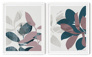 UNIQUE ABSTRACT PICTURE MODERN GRAPHICS FRAMES WITH GLASS -SET OF 2 (2) By Alexander A. Parks