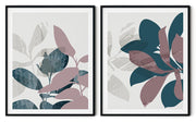 UNIQUE ABSTRACT PICTURE MODERN GRAPHICS FRAMES WITH GLASS -SET OF 2 (2) By Alexander A. Parks