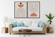 CONTOUR GEOMETRIC PICTURE FRAMES WITH GLASS- SET OF 2 (1) By Stephen M. Marsh