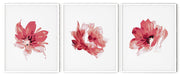 RED ROSE FLOWERS BOTANICAL PICTURE FRAMES WITH GLASS- SET OF 3 (1) By Alexander A. Parks