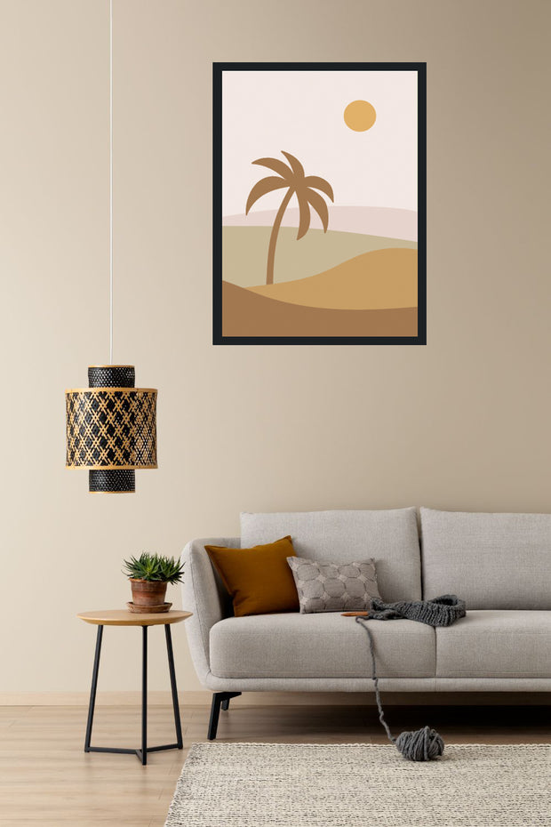 HORIZON ABSTRACT PICTURE FRAME WITH GLASS- SINGLE