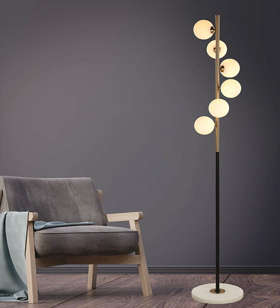 CONTEMPORARY FLOOR LAMP WITH A METAL STAND