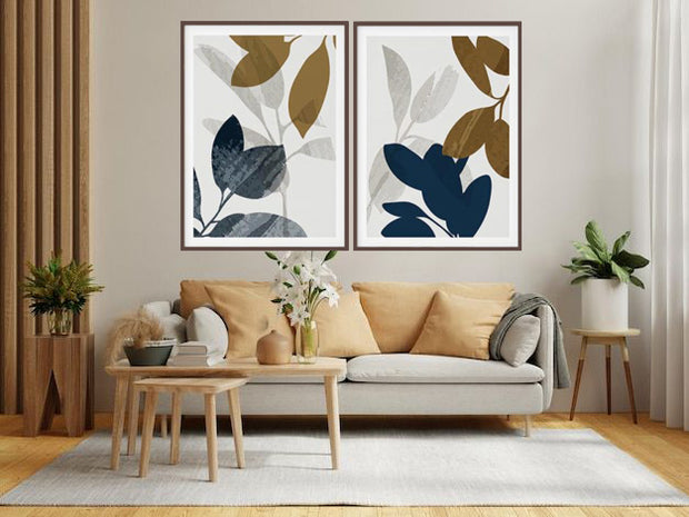 UNIQUE ABSTRACT PICTURE MODERN GRAPHICS FRAMES WITH GLASS -SET OF 2 (1) By Alexander A. Parks