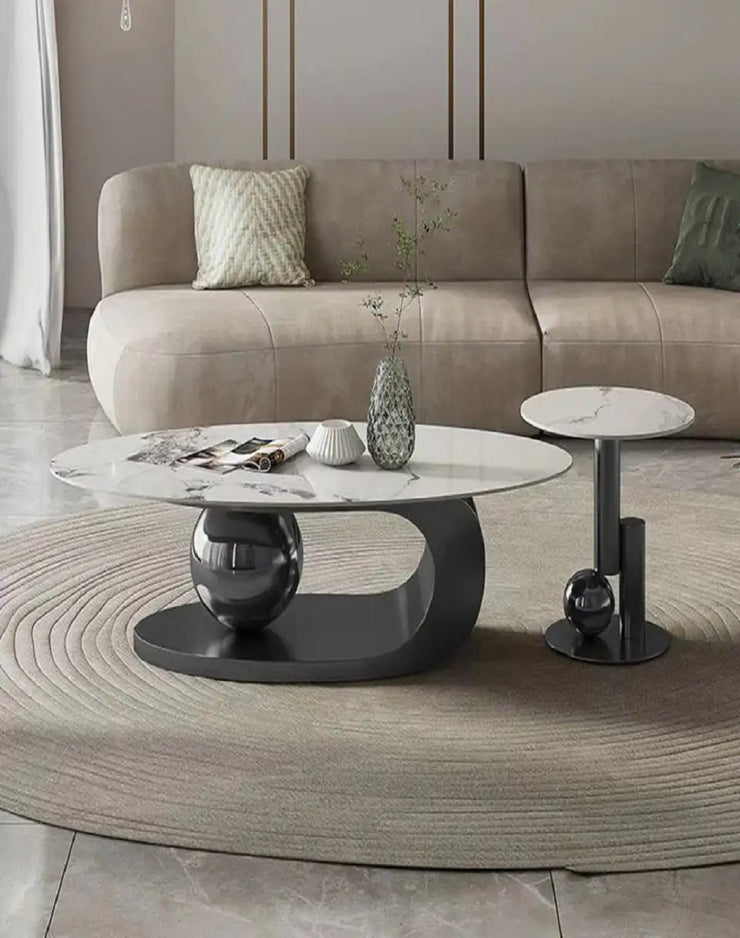 SCANDIVIAN DESIGNED METAL NESTING CENTER TABLES-SET OF 2