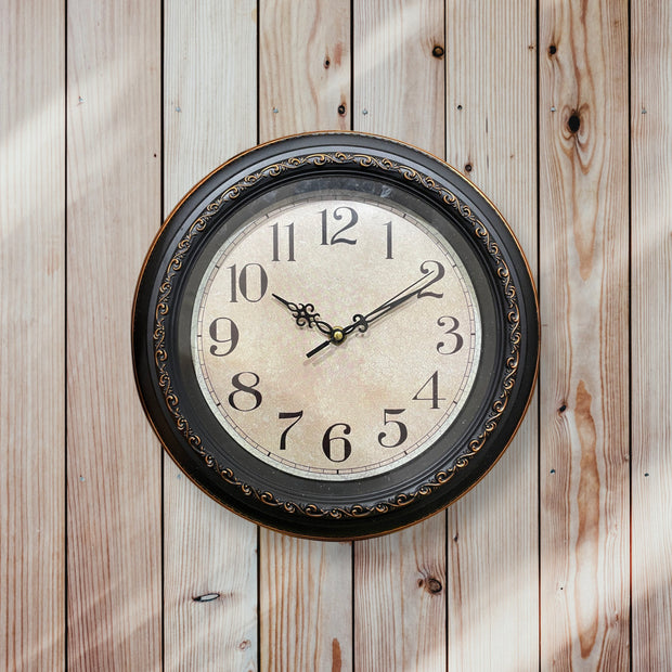 BEAUTIFUL FIBER BLACK WALL CLOCK
