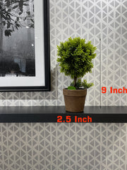 EXQUISITE BROWN PLANT POT WITH GREEN ARTIFICIAL LEAVES