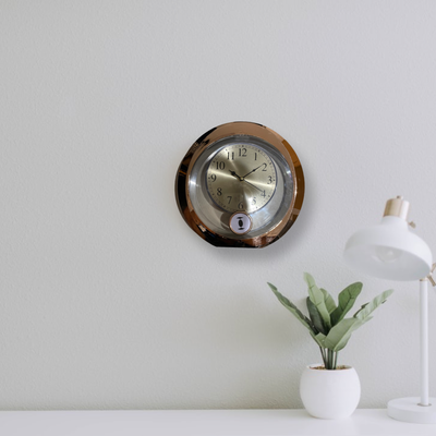 10 INCH ANTIQUE FIBER DECORATIVE FIBROUS WALL CLOCK