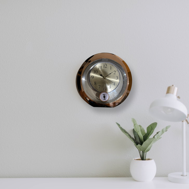 10 INCH ANTIQUE FIBER DECORATIVE FIBROUS WALL CLOCK