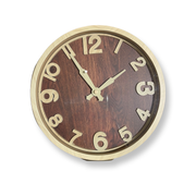 REAL SWEEP 10 INCH BROWN WALL CLOCK
