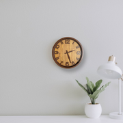 REAL SWEEP 10 INCH BROWN WALL CLOCK