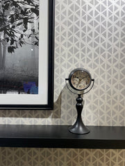 Splendid black two-in-one antique table clock