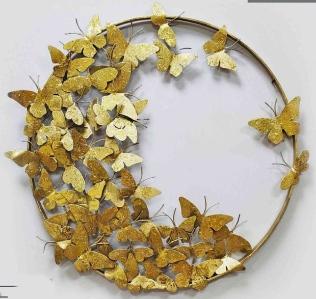 GOLDEN BUTTERFLIES AESTHETIC ANNULAR WALL DECOR