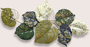 WASHED- OUT LEAVE SHAPED WALL DECOR IN MULTI SHADES