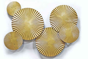 GOLDEN AND WHITE SYMMETRICAL WALL DECOR
