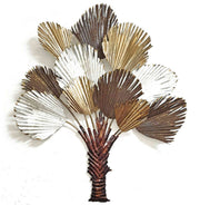 SAPLING SHAPED MULTI-COLORED ANTIQUE METAL WALL DECOR