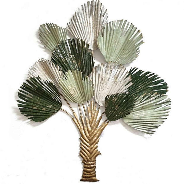 GREEN AND WHITE ANTIUE TIMBER WALL DECOR
