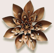DECORATIVE ANTIQUE METAL FLOWER WALL ART