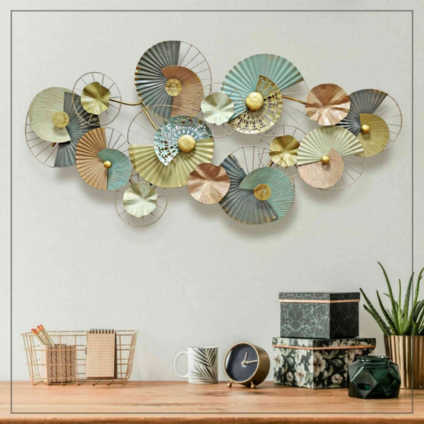WROUGHT IRON MULTICOLORED ANTIQUE WALL ART