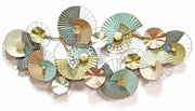 WROUGHT IRON MULTICOLORED ANTIQUE WALL ART