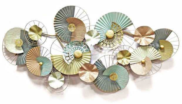 WROUGHT IRON MULTICOLORED ANTIQUE WALL ART