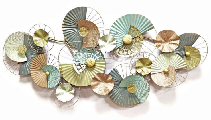WROUGHT IRON MULTICOLORED ANTIQUE WALL ART