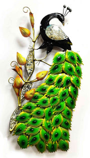ANTIQUE WILD PEACOCK METAL WALL DECOR ON A CRAFTY TREE