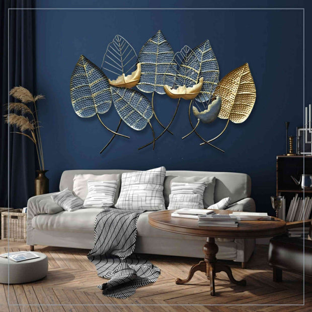 ENTHRALLING LEAFY METAL WALL DECOR
