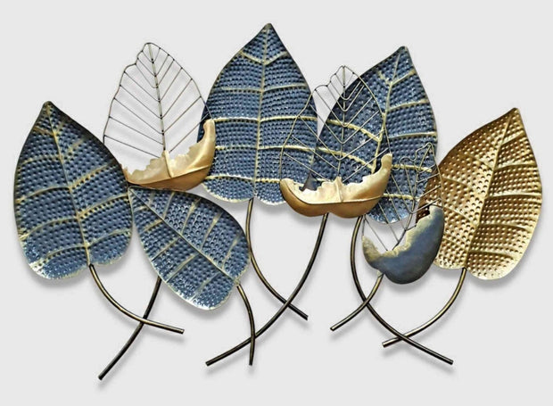 ENTHRALLING LEAFY METAL WALL DECOR