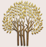 TOPIARY GOLDEN METAL WALL DECOR