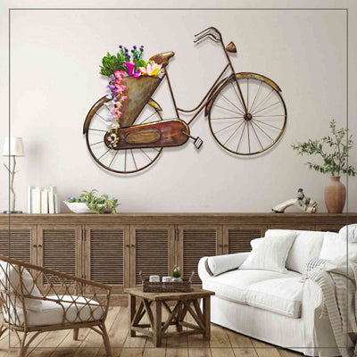 CYCLE SHAPED METAL WALL DECOR
