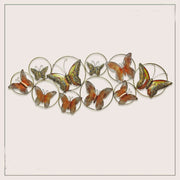 METALLIC PANEL MULTICOLORED BUTTERFLY WALL ART