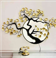 PANORAMIC ANTIQUE GOLDEN WALL DECOR WITH BACKLIGHT