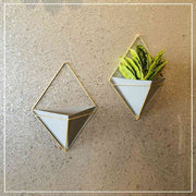 MULTICOLOURED 3D TRIANGULAR WALL PLANTER