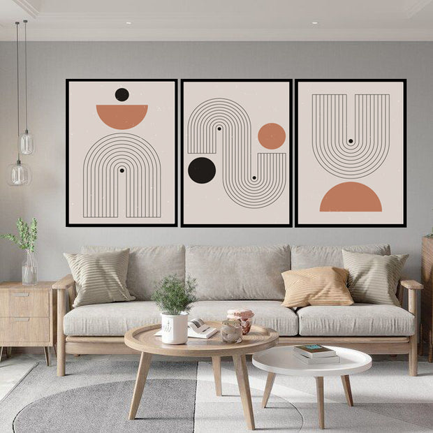 CONTOUR GEOMETRIC PICTURE FRAMES WITH GLASS- SET OF 3 (1) By Stephen M. Marsh