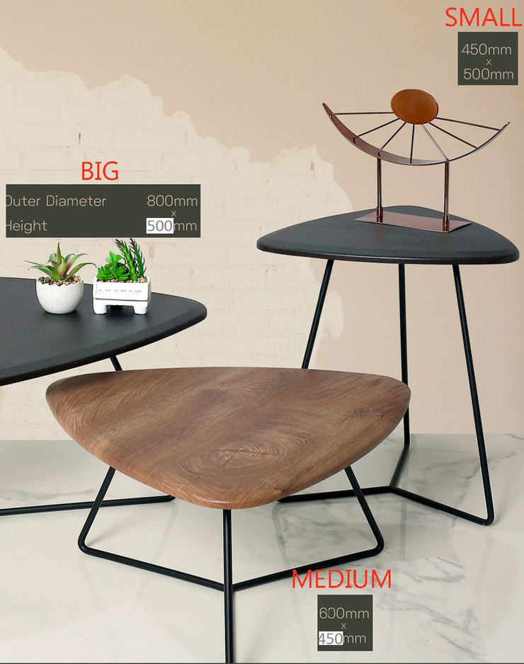 CLAPTON TRI CENTER TABLE WITH WOOD FINISH