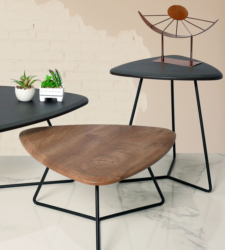 CLAPTON TRI CENTER TABLE WITH WOOD FINISH