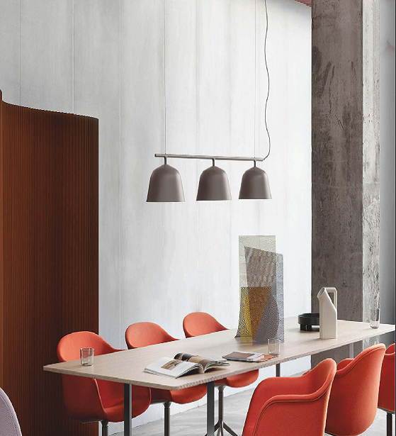 CLOUDY GREY  TRIO CHANDELIER WITH METAL