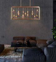 INTERWINED GOLD FOIL ORNATED ORBITAL CHANDELIER