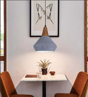RITZY GREY AND WHITE HANGING LIGHT
